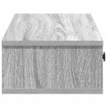Étagère murale avec tiroirs sonoma gris bois d'ingénierie
