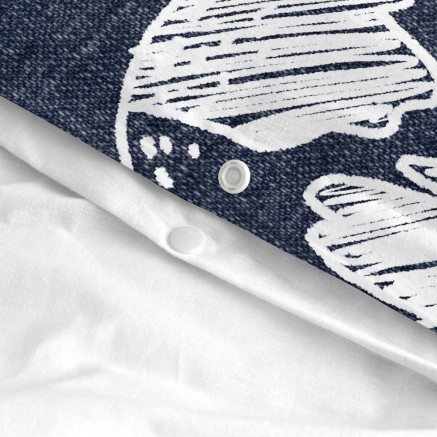 Bettbezug-Set HappyFriday Mr Fox Starspace Bunt Babybettchen 2 Stücke 2