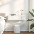 Étagère murale avec tiroirs blanc 80x31x17 cm bois d'ingénierie