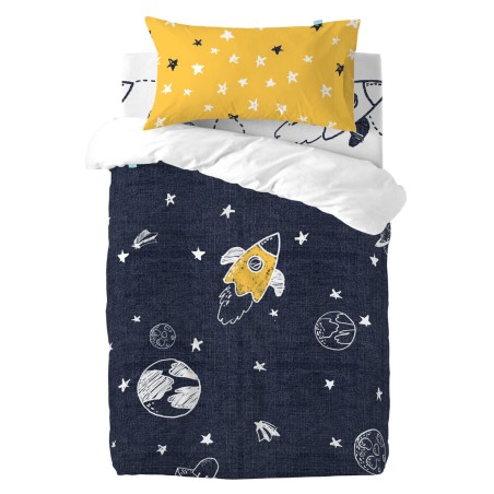 Parure de couette HappyFriday Mr Fox Starspace Multicouleur Lit de bé