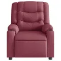Fauteuil inclinable électrique Rouge bordeaux Tissu