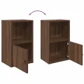 Bibliothèque chêne marron 31x24x52 cm bois d'ingénierie