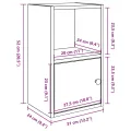Bibliothèque chêne marron 31x24x52 cm bois d'ingénierie