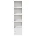 Bibliothèque blanc 31x24x127 cm bois d'ingénierie