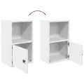 Bibliothèque blanc 31x24x52 cm bois d'ingénierie