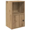 Bibliothèque chêne artisanal 31x24x52 cm bois d'ingénierie