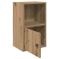 Bibliothèque chêne artisanal 31x24x52 cm bois d'ingénierie