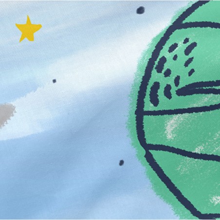 Protection du berceau HappyFriday Mr Fox Starspace Multicouleur 210 x