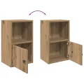 Bibliothèque chêne artisanal 31x24x52 cm bois d'ingénierie