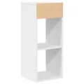 Bibliothèque blanc 34x31x80 cm bois d'ingénierie