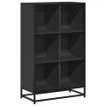 Bibliothèque noir 65,5x33x107,5 cm bois d'ingénierie