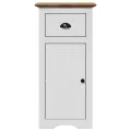Meubles de salle de bain 3pcs BODO blanc marron bois pin massif