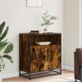 Buffet chêne fumé 68x35x76 cm bois d'ingénierie