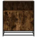Buffet chêne fumé 68x35x76 cm bois d'ingénierie