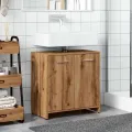 Armoire lavabo de salle de bain chêne artisanal 60x33x60 cm