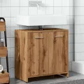Armoire lavabo de salle de bain chêne artisanal 60x33x60 cm