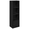 Bibliothèque chêne noir 31x24x102 cm bois d'ingénierie