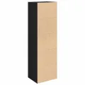 Bibliothèque chêne noir 31x24x102 cm bois d'ingénierie