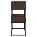 Table console chêne marron 90x35x80 cm bois d'ingénierie