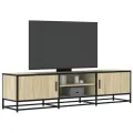 Meuble TV chêne sonoma 160x35x41 cm bois d'ingénierie et métal