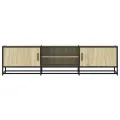 Meuble TV chêne sonoma 160x35x41 cm bois d'ingénierie et métal