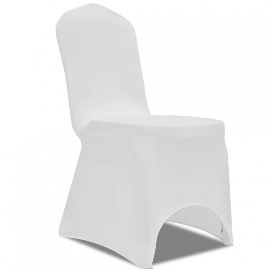 Housse de chaise extensible 100 pcs Blanc