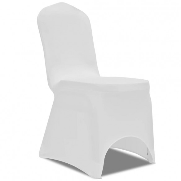 Housse de chaise extensible 100 pcs Blanc