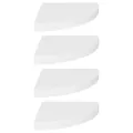 Étagères d'angle flottantes 4 pcs blanc 35x35x3,8 cm MDF