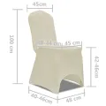 50 housses de chaise extensibles crème
