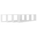 Étagères cube murales 4 pcs Blanc 100x15x30cm bois d'ingénierie