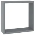 Étagères murales sous forme de cube 3 pcs Gris MDF
