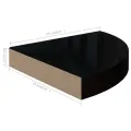323889  Floating Corner Shelf High Gloss Black 25x25x3,8 cm MDF