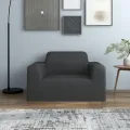 Housse extensible de canapé Anthracite Jersey de polyester