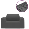 Housse extensible de canapé Anthracite Jersey de polyester