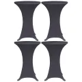 Housses de table extensible 4 pcs 80 cm Anthracite
