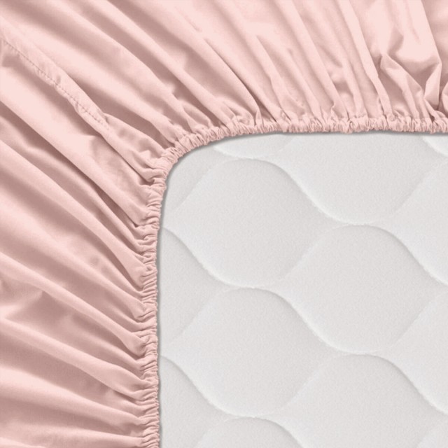 Verstelbaar onderlaken HappyFriday BASIC Licht Roze 105 x 200 x 32 cm