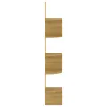 Étagère d'angle murale chêne sonoma 19x19x123cm bois ingénierie