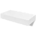 Étagère murale avec 1 tiroir MDF Blanc Rangement de livres/DVD