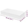 Étagère murale avec 1 tiroir MDF Blanc Rangement de livres/DVD