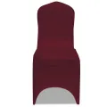 Housse bordeaux extensible pour chaise 6 pièces
