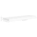 Étagères murales flottantes 4 pcs blanc 80x23,5x3,8 cm MDF