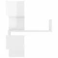 Étagères murales d'angle 2 pcs Blanc brillant Bois d’ingénierie