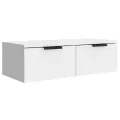 Armoires murales 2 pcs blanc 68x30x20 cm Bois d'ingénierie