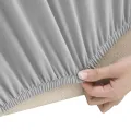 Housse extensible de canapé 2 places Gris Jersey de polyester