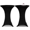 Housses élastiques de table Ø 60 cm Noir 4 pcs