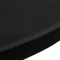 Housses élastiques de table Ø 60 cm Noir 4 pcs