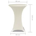 Housse de table Ø 80 cm Crème extensible 2 pcs