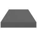 Étagère murale flottante Gris brillant 60x23,5x3,8 cm MDF
