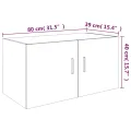 Armoire murale Sonoma gris 80x39x40 cm Bois d'ingénierie
