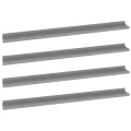 Étagères murales 4 pcs Gris 100x9x3 cm